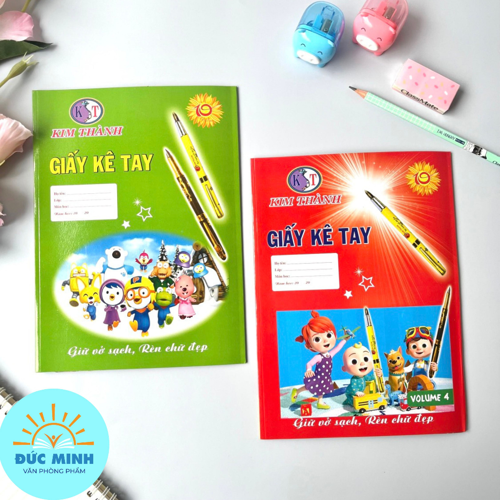 Giấy kê tay Kim Thành- cho học sinh, chất lượng, giá rẻ - KT7021- Que tính Mic -VPP dễ thương  Quế Anh