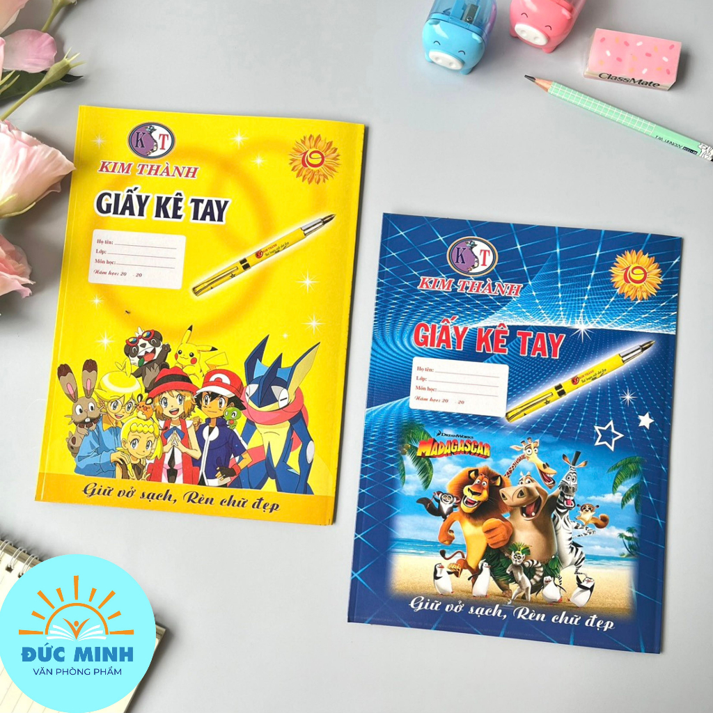 Giấy kê tay Kim Thành- cho học sinh, chất lượng, giá rẻ - KT7021- Que tính Mic -VPP dễ thương  Quế Anh