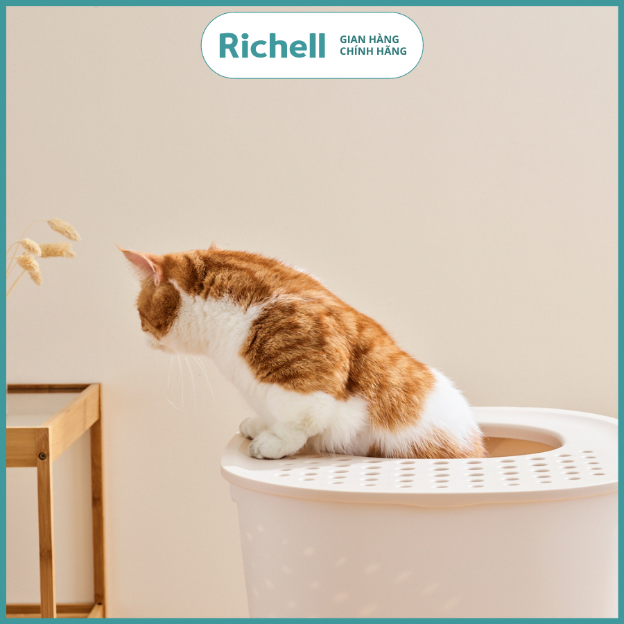 Nhà vệ sinh cửa trên Richell Nhật Bản cho mèo kèm xẻng | Pet