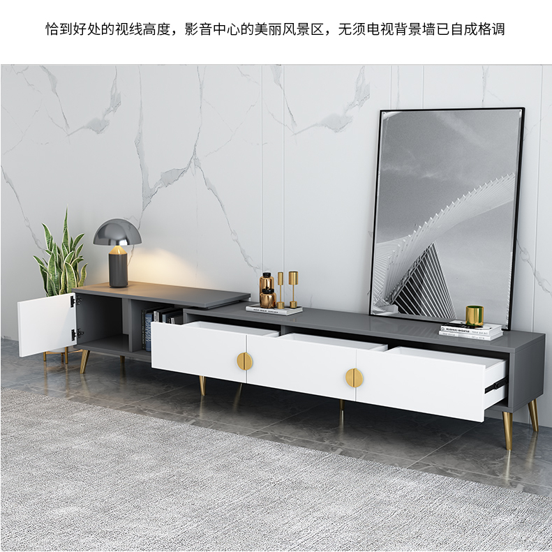 Kệ tivi - bàn trà sofa - tủ kệ cạnh tivi màu ghi trắng sang trọng gỗ cao cấp - GP272/GP273/GP277