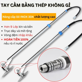 Tay quay rửa xe 360 độ inox 304 không gỉ rất bền, chịu lực tốt, 2x5m & 2x2m - cần rửa chăm sóc xe ảp lực lên tới 220 bar