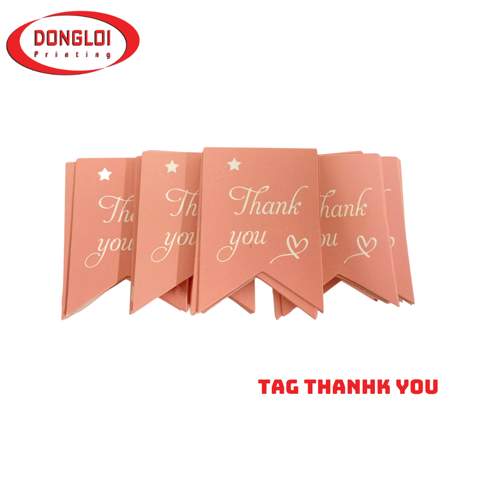 Set 50 Tag Thank You Đính Kèm - Tag Cảm Ơn Khoan Lỗ Sẵn
