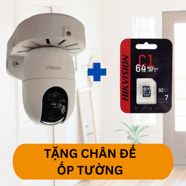 Combo Camera Imou A22EP 2MP xoay 360 + Thẻ nhớ 64gb Tặng kèm chân đế ốp tường