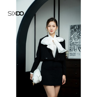 Chân váy dệt thoi đen sixdo