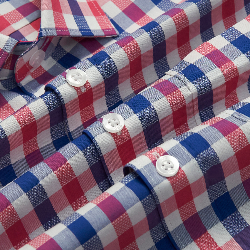 Áo sơ mi nam ngắn tay 100% cotton dáng suông, kẻ caro thoáng mát dành cho mùa hè DGC - SASNBC22M