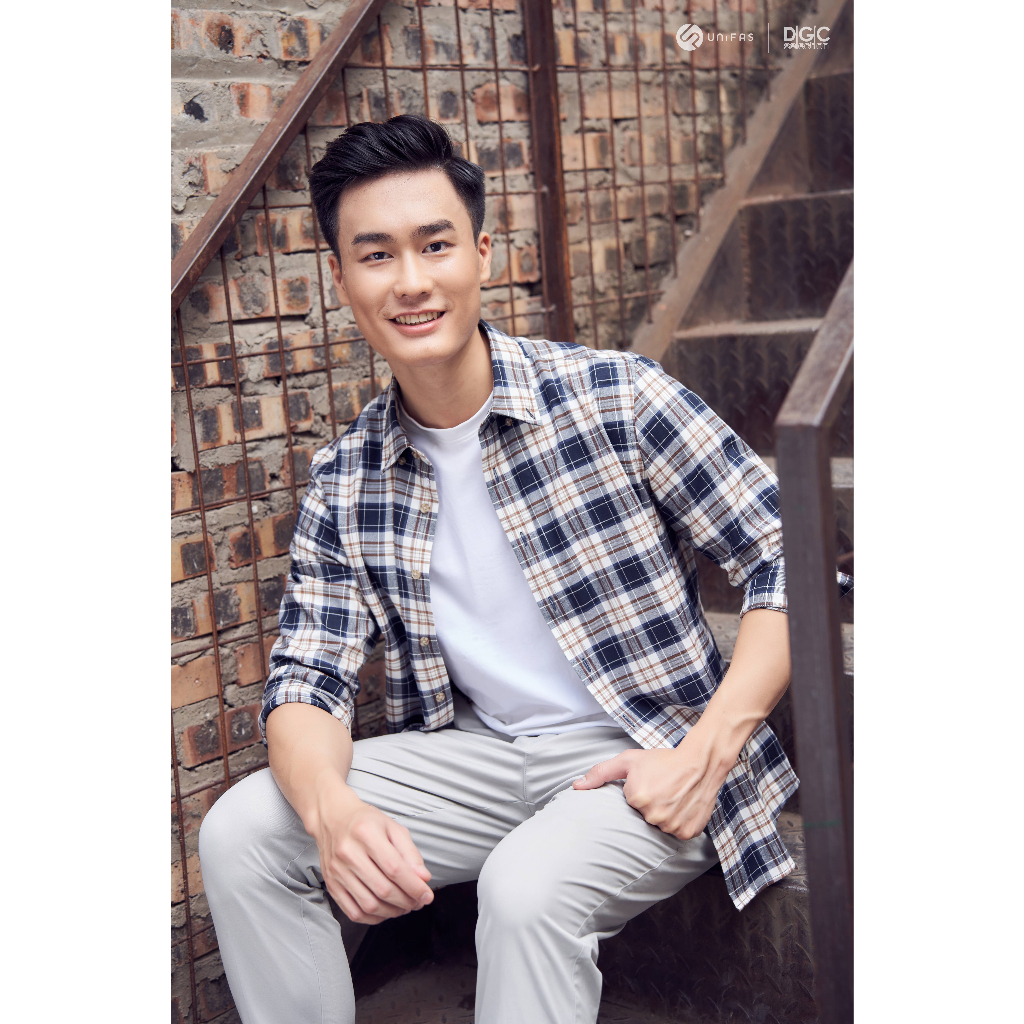 Sơ mi dài tay Nam thiết kế hiện đại kiểu dáng Regular DGCs - WASDBB10M