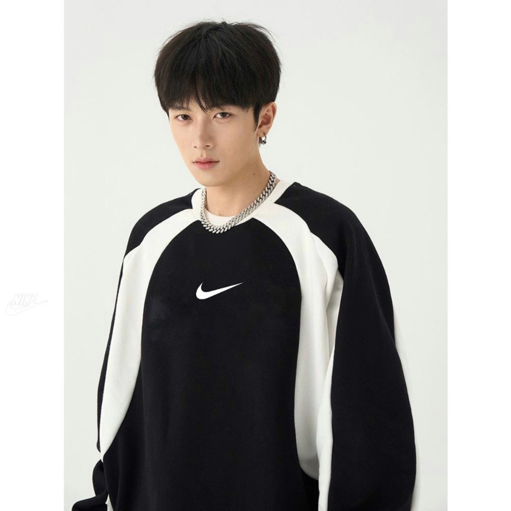 Áo Sweater Nike Phối Tay Local Brand Form Rộng  Chất Nỉ Bông Dày Dặn Form Chuẩn I HÌnh M202 Latizia.vn