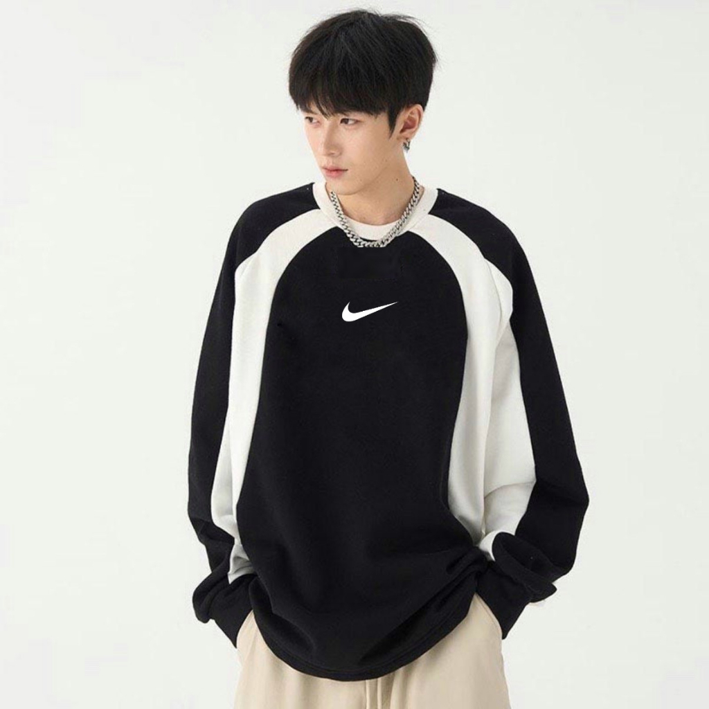 Áo Sweater Nike Phối Tay Local Brand Form Rộng  Chất Nỉ Bông Dày Dặn Form Chuẩn I HÌnh M202 Latizia.vn