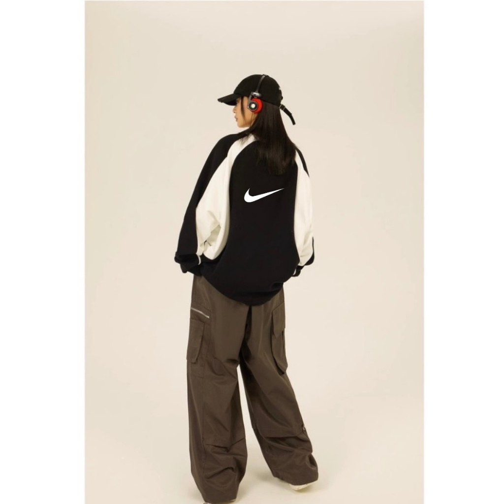 Áo Sweater Nike Phối Tay Local Brand Form Rộng  Chất Nỉ Bông Dày Dặn Form Chuẩn I HÌnh M202 Latizia.vn