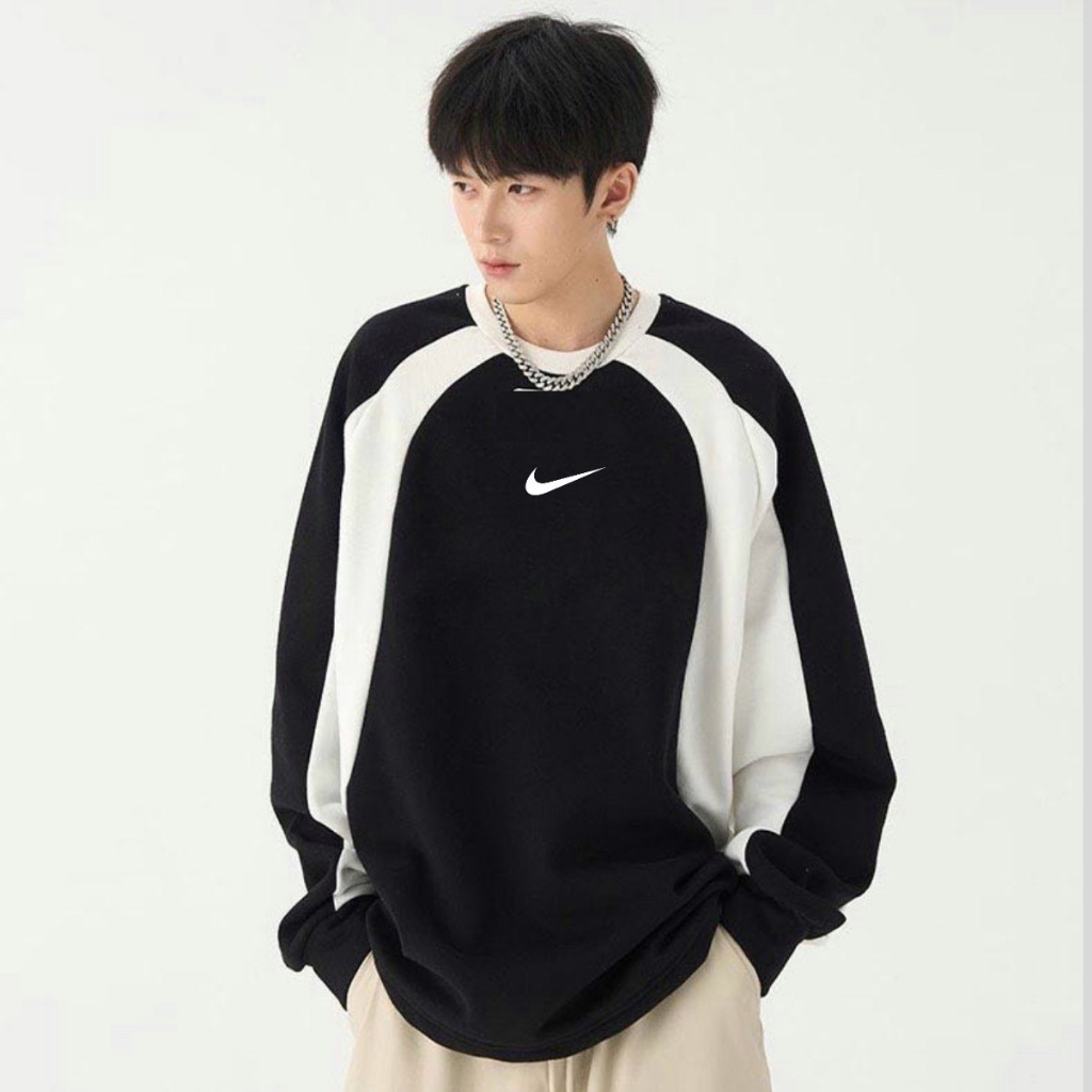 Áo Sweater Nike Phối Tay Local Brand Form Rộng  Chất Nỉ Bông Dày Dặn Form Chuẩn I HÌnh M202 Latizia.vn