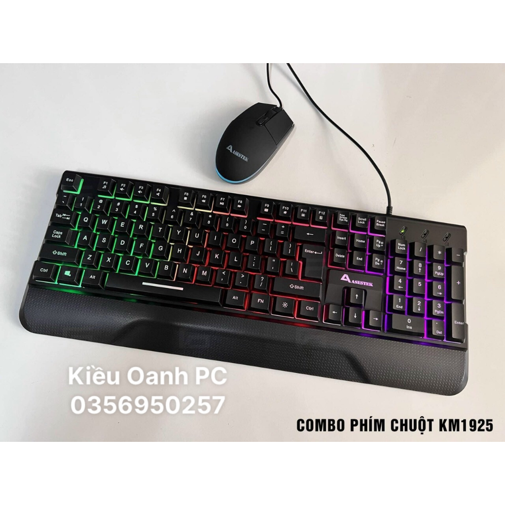 Bộ phím chuột  ASESTEK KM1925  - hàng chính hãng bảo hành 12 tháng