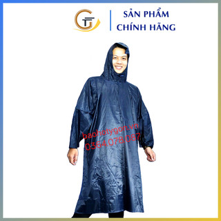 Áo mưa cánh dơi vải dù màu xanh đen