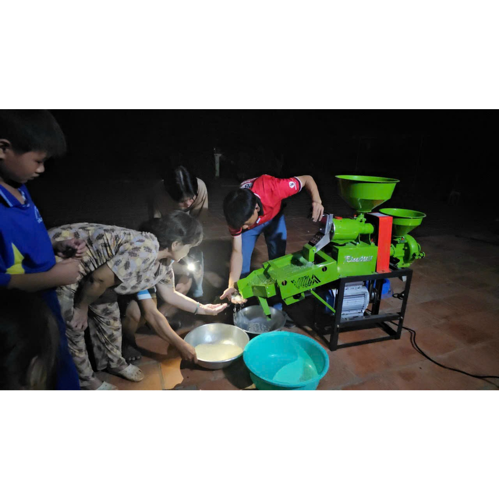 Máy xay xát lúa gạo 3 chức năng xát gạo sàng rung lọc cát sạn 3 cấp UN A3200-B