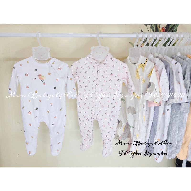 Sleepsuit cho bé/ Đồ bộ liền thân cho bé vải cotton organic hữu cơ