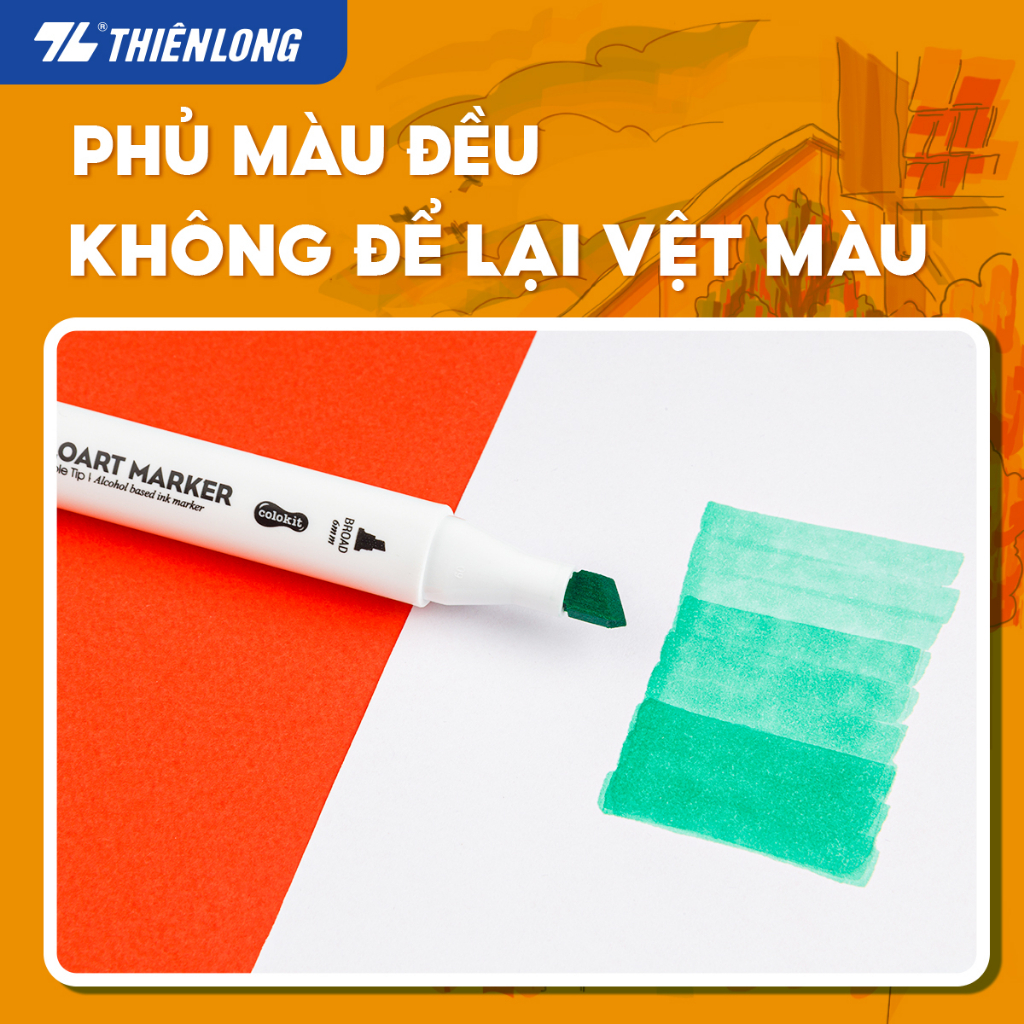 Bút lông mỹ thuật Colokit AM-C006 48 màu KM