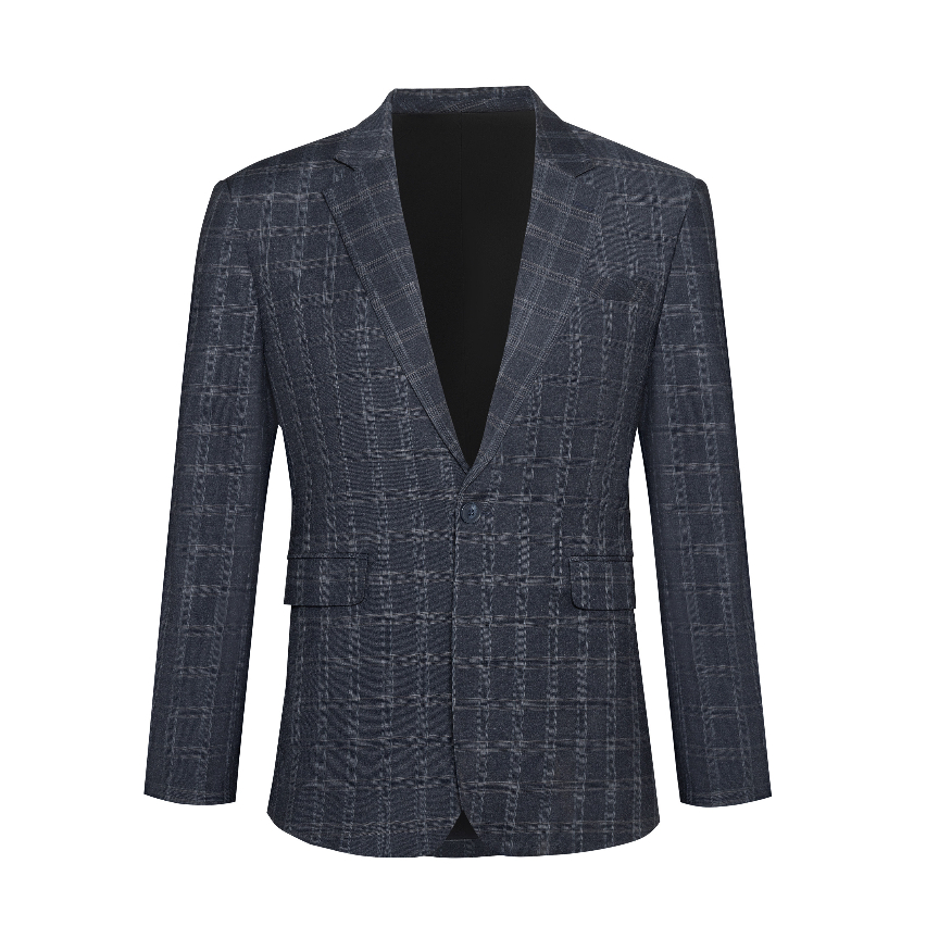 Áo blazer nam Caluci phom suông vừa phải thiết kế chỉn chu với chất liệu cao cấp cùng hiệu ứng kẻ xược lịch lãm MBZ302R
