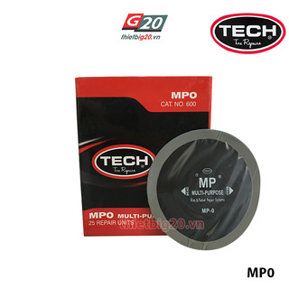 Hộp 25 miếng vá lốp bố chéo và bố thẳng Tech MP-0 (Bias/Radial, 60mm)