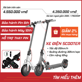 Xe Scooter Điện Gấp Gọn M365 Bánh Lớn 8.5inch Kết Nối App Thông Minh 15km/lần Sạc - Bảo hành 1 năm lỗi đổi mới 7 ngày