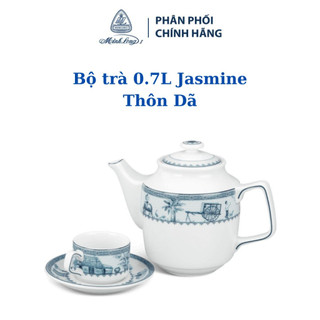 Bộ trà 0.7 l - jasmine - thôn dã - gốm sứ cao cấp minh long i