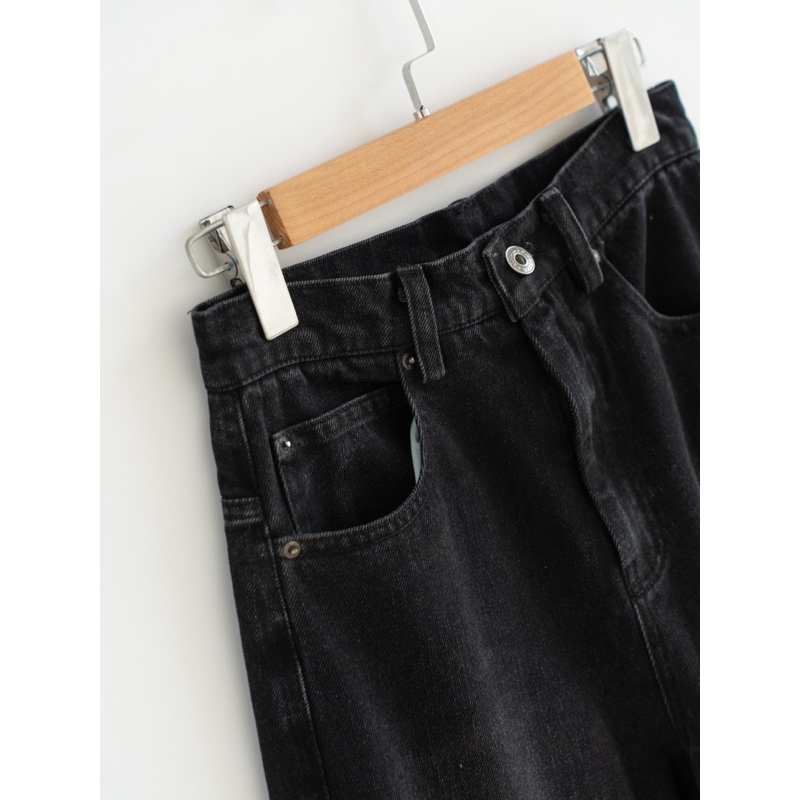 Quần culottes jean ống rộng floral embroidered MADELEN