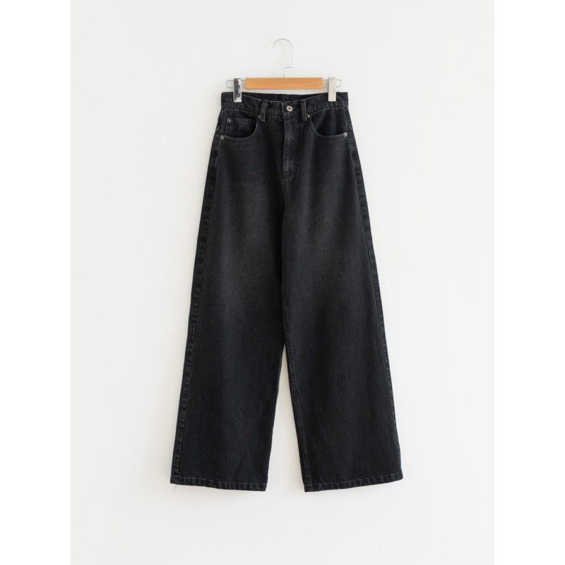 Quần culottes jean ống rộng floral embroidered MADELEN