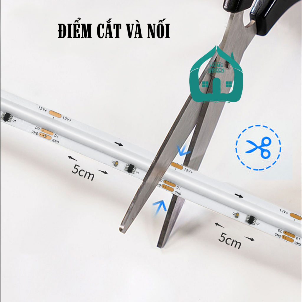Đèn led dây COB ARGB 540/720 led/m 12/24V DC