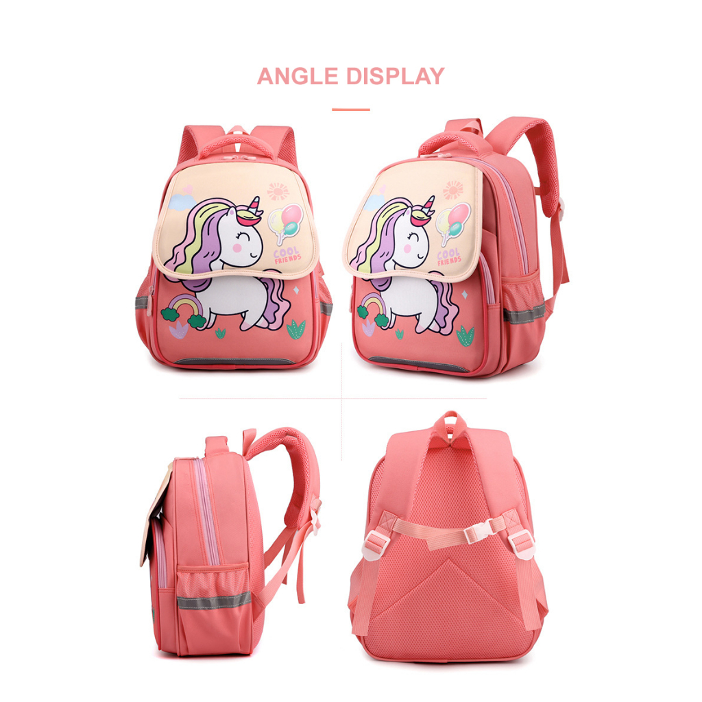 Balo cho bé đi nhà trẻ cặp đi học mẫu giáo mầm non vải cao cấp chống nước in hình đẹp dễ thương 2055