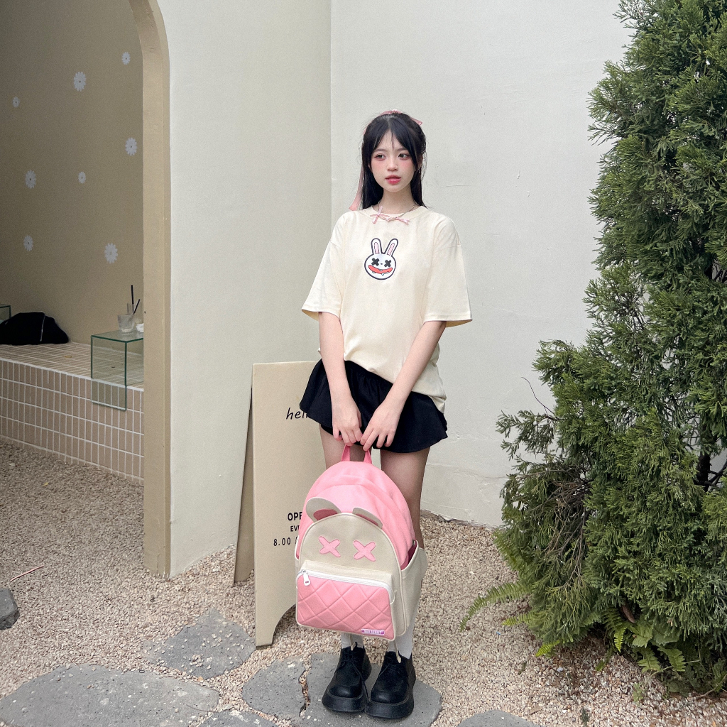 Balo Bad Rabbit - Pink Rabbit Backpack - Local Brand Chính Hãng