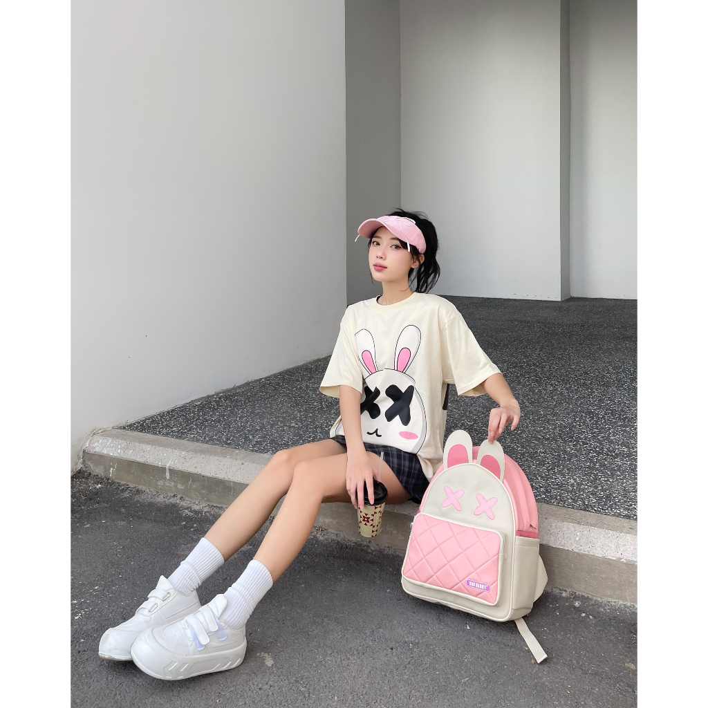 Balo Bad Rabbit - Pink Rabbit Backpack - Local Brand Chính Hãng