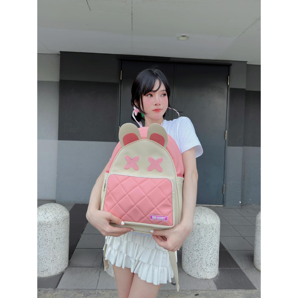 Balo Bad Rabbit - Pink Rabbit Backpack - Local Brand Chính Hãng