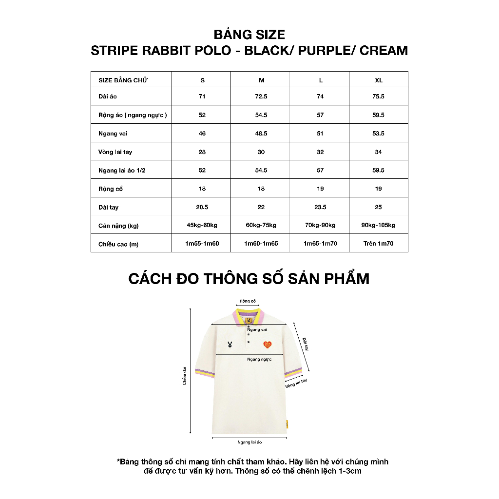 Áo Thun Polo Unisex Bad Rabbit - Stripe Rabbit Polo - Local Brand Chính Hãng