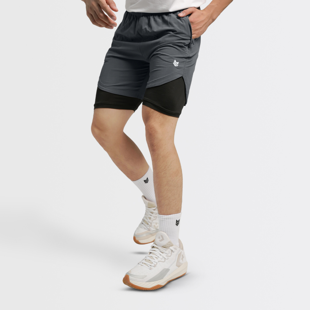 Quần short đùi thể thao 2 lớp Redikick Quick Dry Unisex Nhanh khô thoáng mát Tập Gym chơi Bóng Rổ Tennis Chạy Bộ