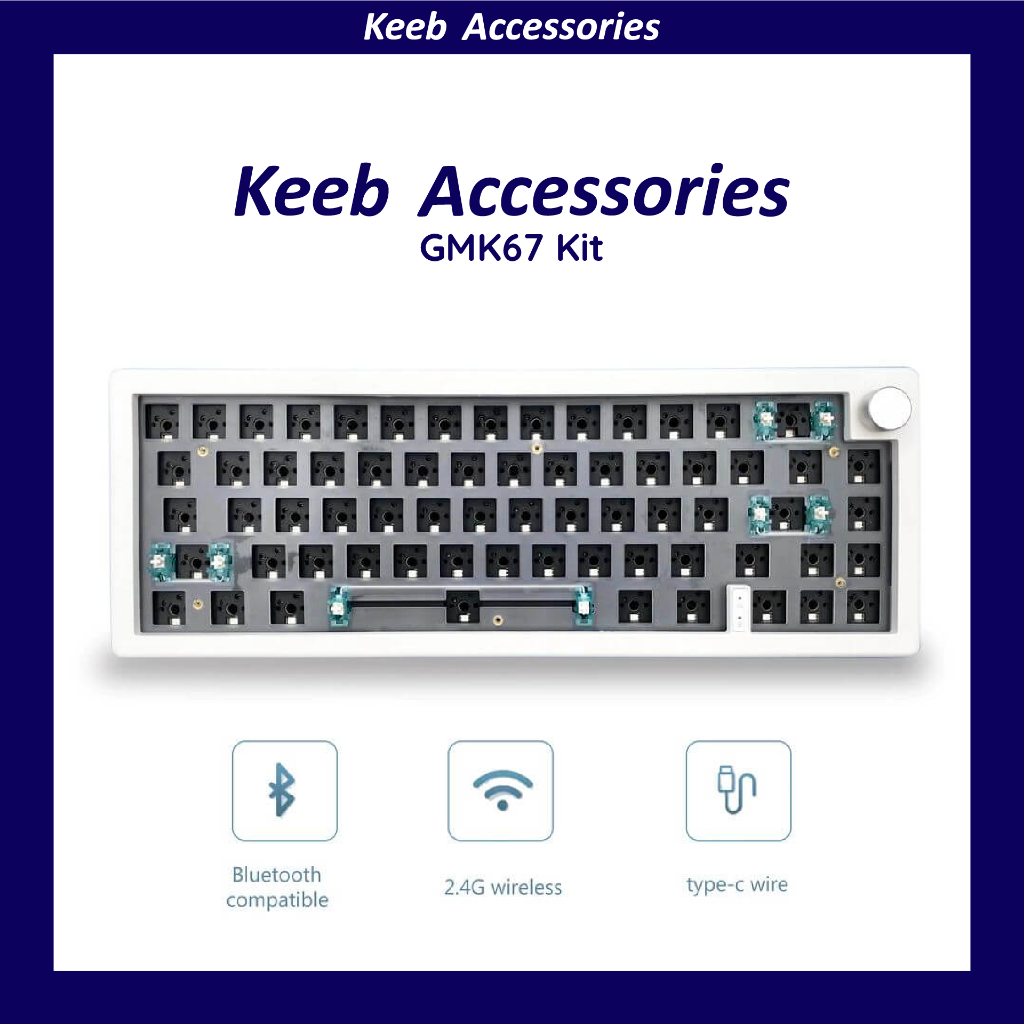 Kit Bàn Phím Cơ GMK67 3 Modes | Mạch Xuôi | RGB | Gasket Mount | Keeb Accessories