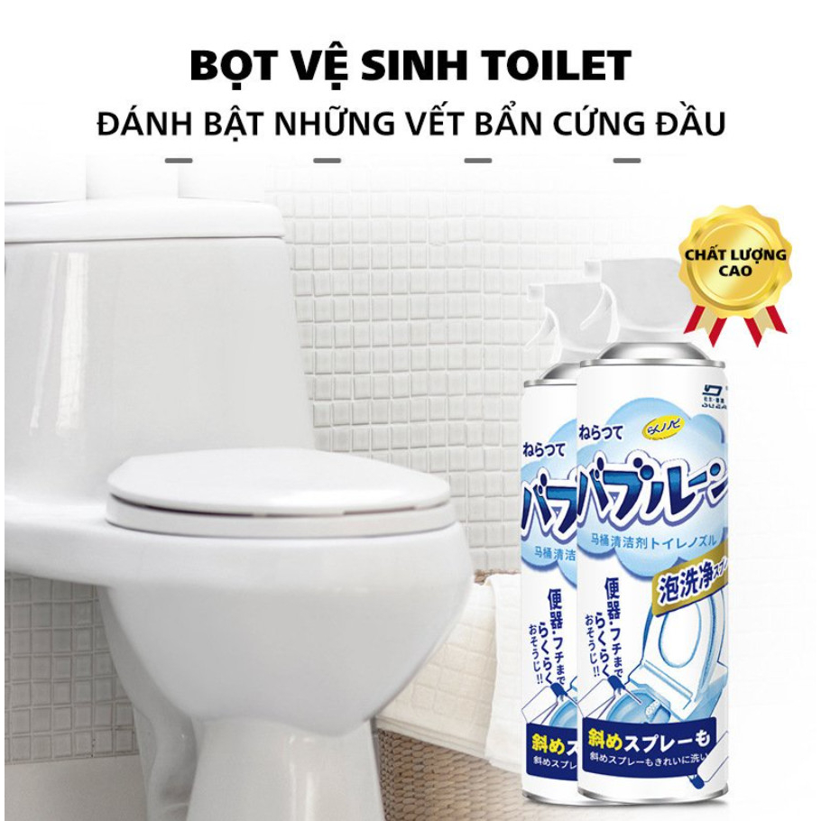Chai Xịt Bọt Tuyết Tẩy Rửa Bồn Cầu 500ml, Khử Mùi Toilet Nhà Vệ Sinh Đa Năng Siêu Sạch Khử Khuẩn