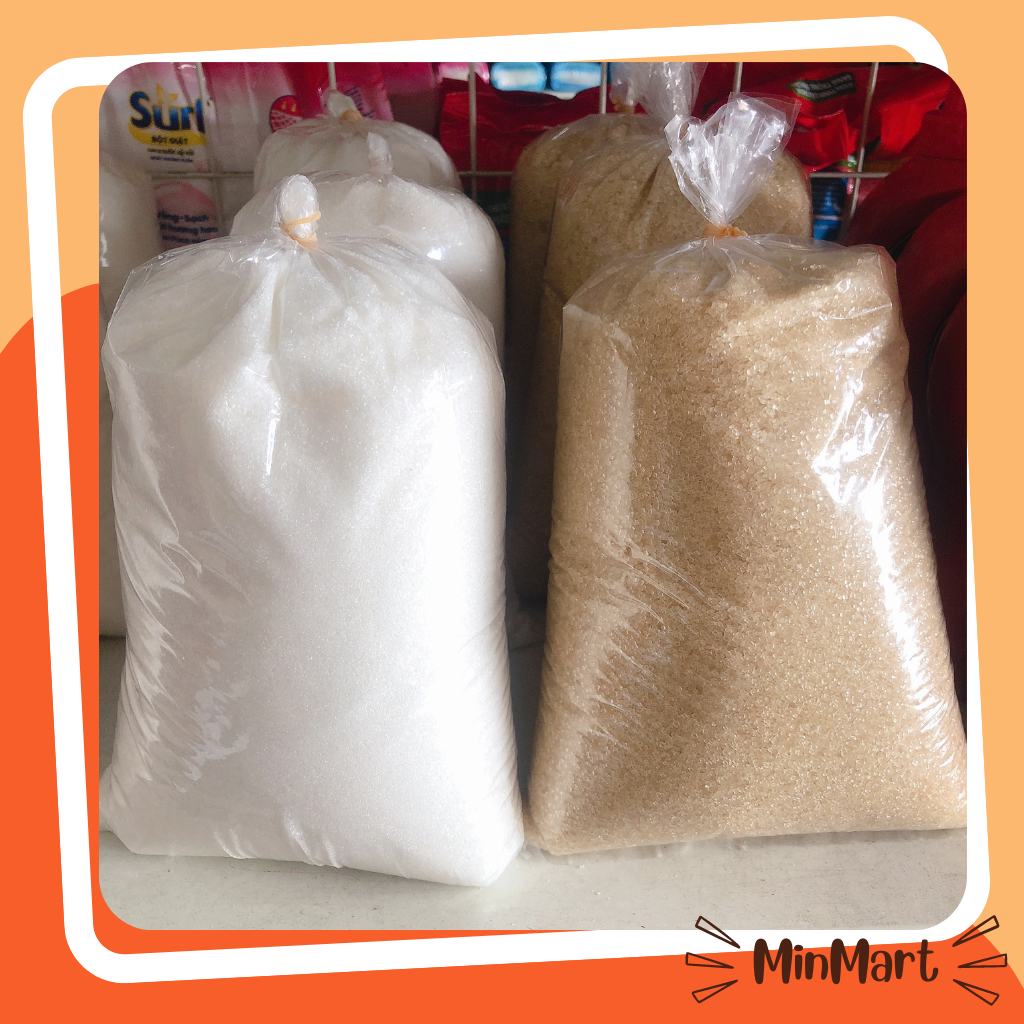 Lẻ 1KG Đường Trắng - Đường Vàng Mơ Đóng Túi