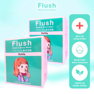 Combo 2 hộp muối rửa mũi flush tinh khiết từ biển newzealand an toàn cho trẻ