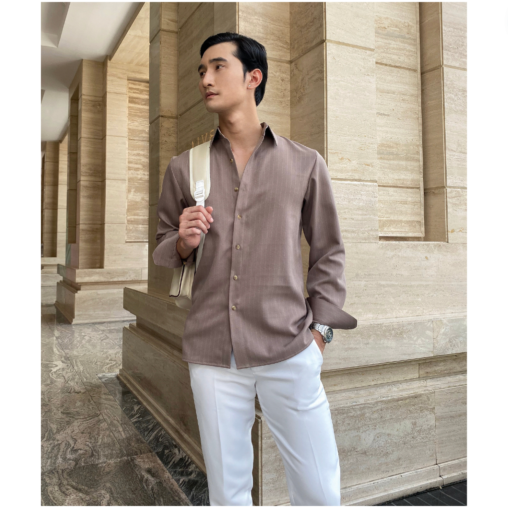 Áo sơ mi nam dài tay cổ bẻ, form dáng thoải mái chuẩn form MANDY | NAU L0.T9