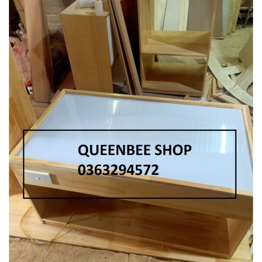Bàn học ánh sáng bằng gỗ Thông ghép (lighting box) I Giáo cụ Montessori