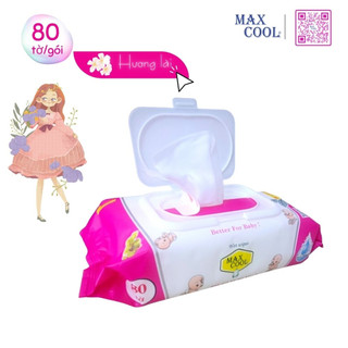 1 gói khăn ướt 80 tờ MAX COOL (có hương)