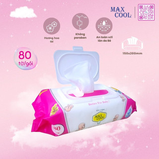 1 gói khăn ướt 80 tờ MAX COOL (có hương)