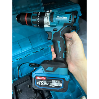 Máy Khoan Pin 199V Makite, đầu 13mm - động cơ không chổi than, 3 chức năng, có búa