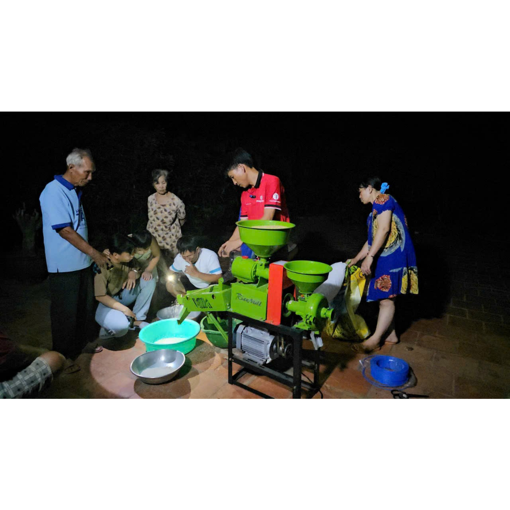 Máy xay xát lúa gạo 3 chức năng xát gạo sàng rung lọc cát sạn 3 cấp UN A3200-B