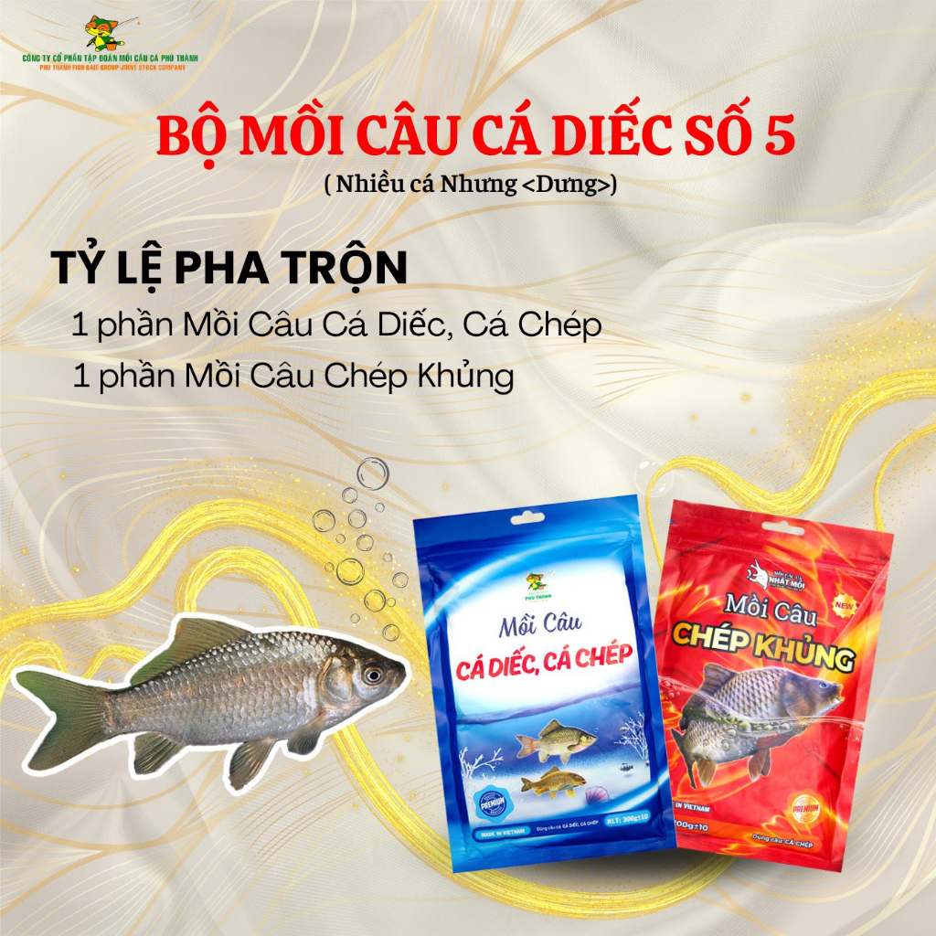 Bộ Mồi Cá Diếc Số 5 - Chính hãng Phú Thành