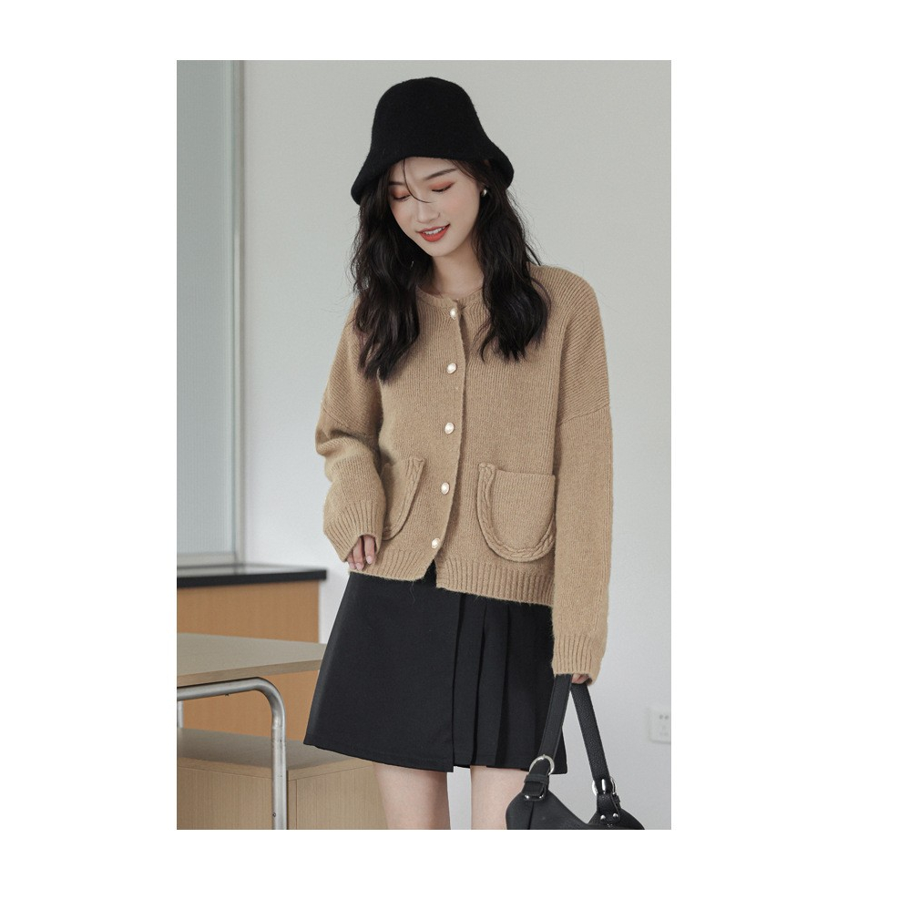 [Mã FADEP0610 giảm 10k đơn 99k] Áo cardigan len Forgirl tay phồng phối hai túi viền thừng FG116 | BigBuy360 - bigbuy360.vn