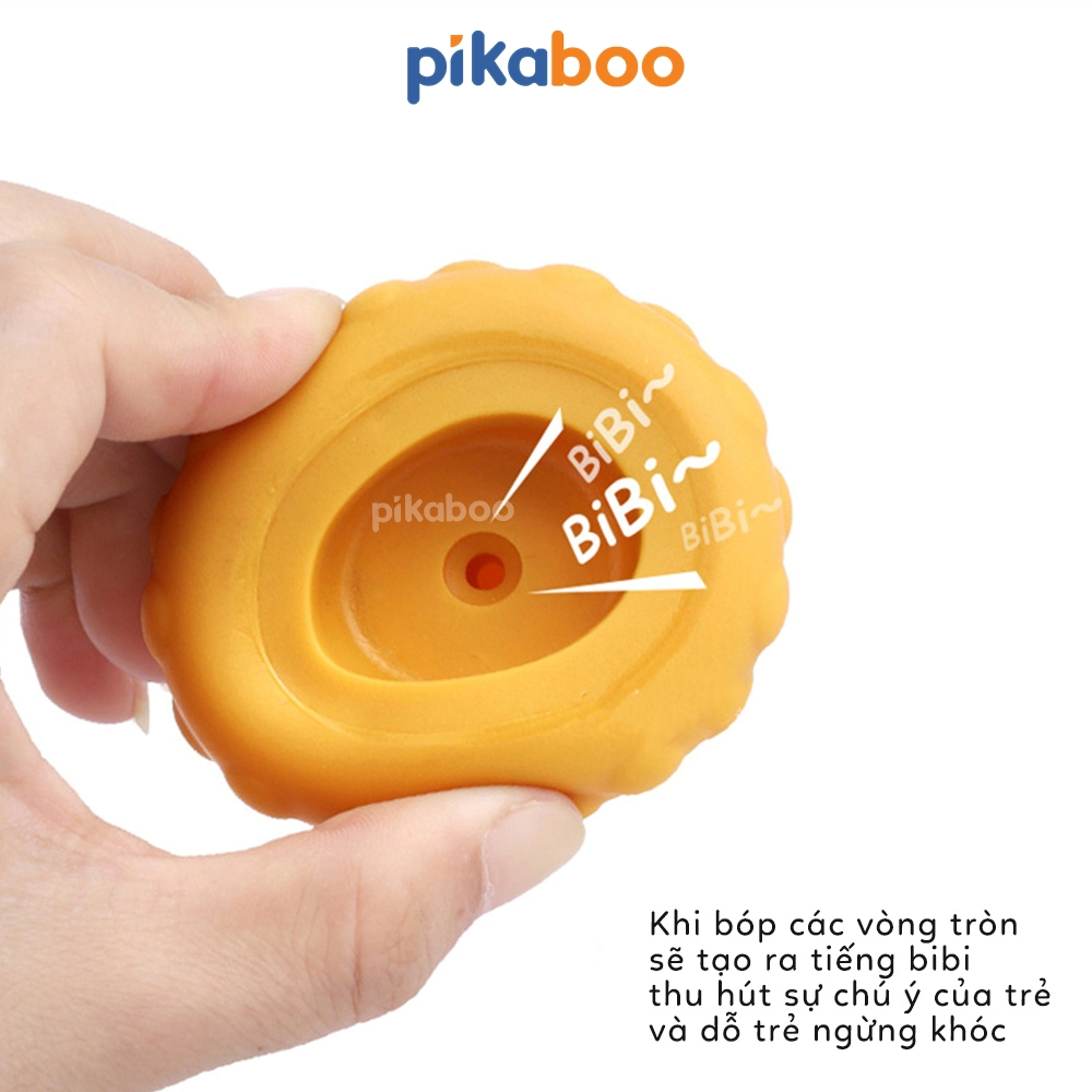 Đồ chơi montessori tháp gấu xếp chồng vòng tròn và xếp hình khối cao cấp Pikaboo phát triển đa giác quan