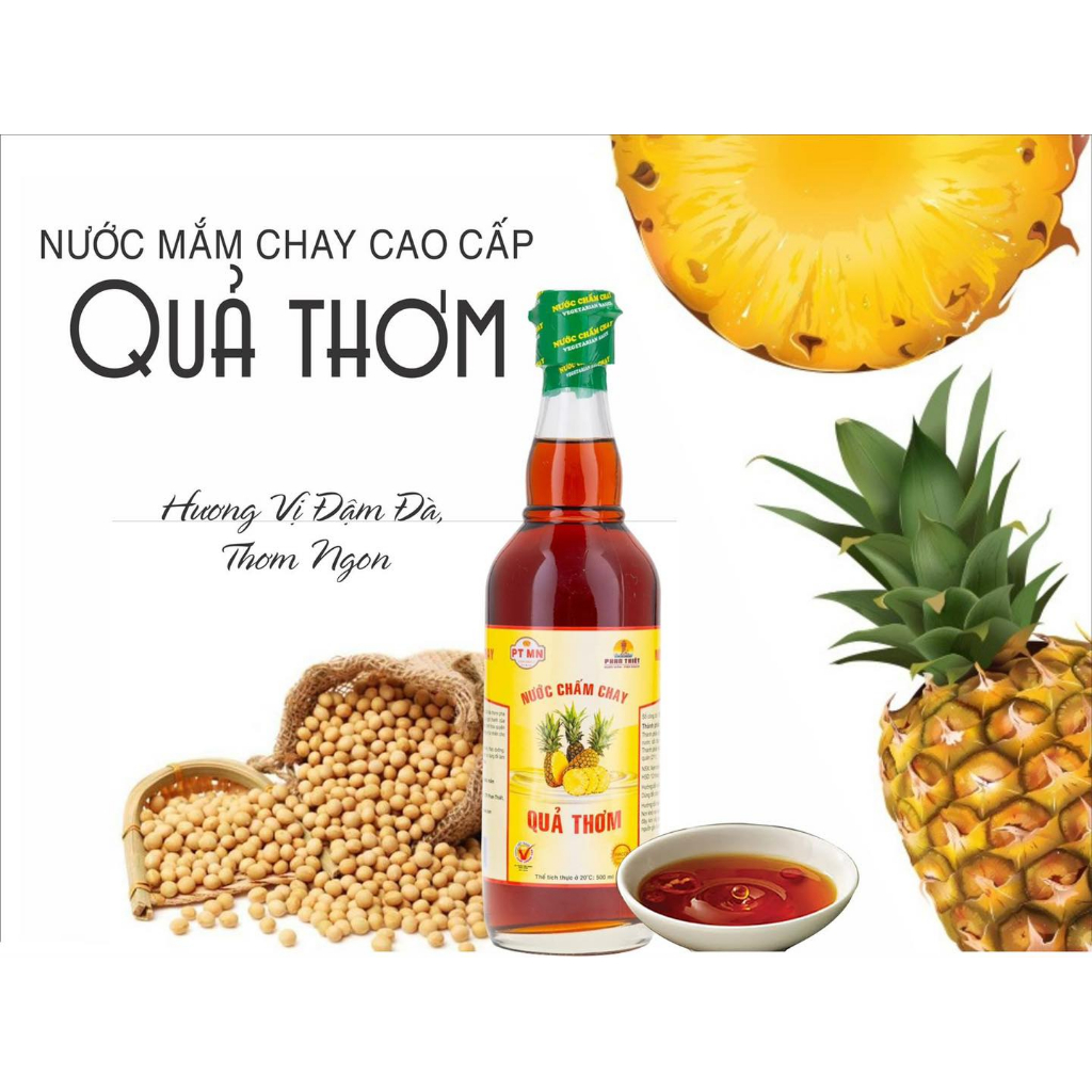 Nước chấm quả thơm chay 500ml chai nhựa TPTCZZCT0500PET