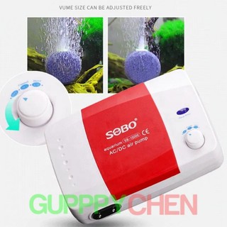  Máy Sủi Khí Oxi Tích Điện 2 Vòi SOBO SB-10000 cho hồ cá 