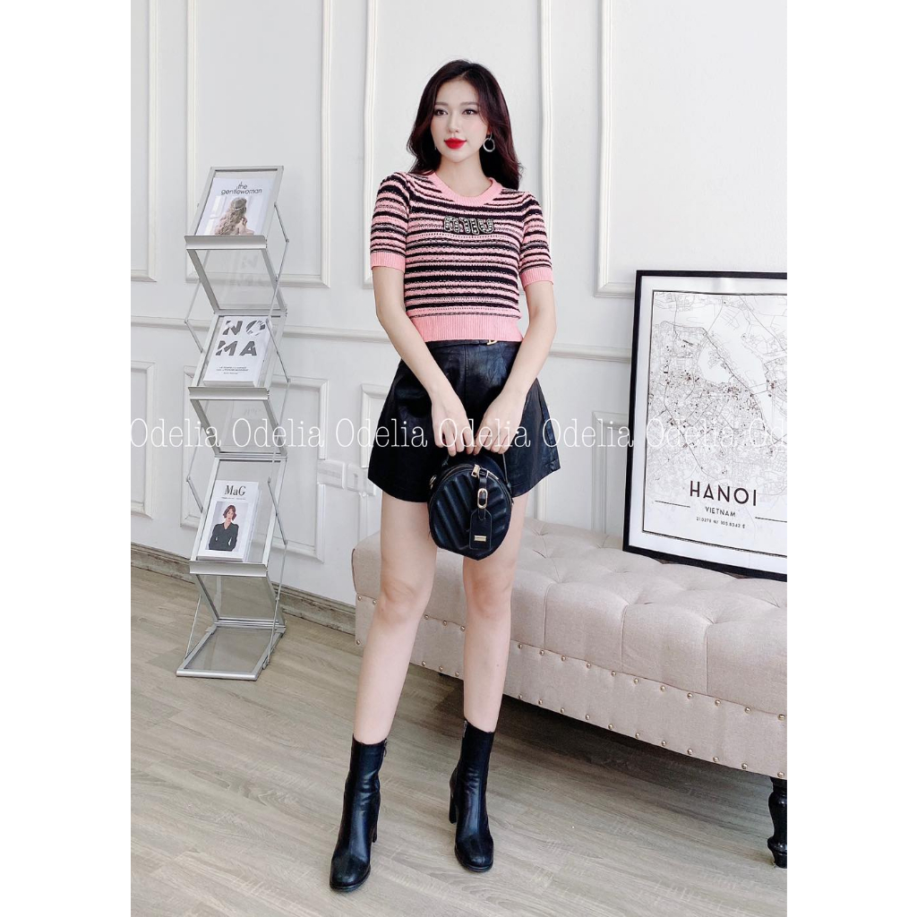 Áo len miuuu họa tiết kẻ cá tính - A7154