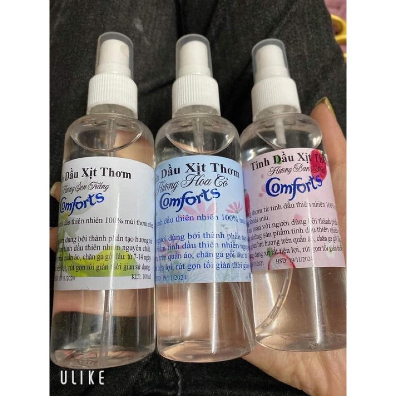 Combo 3 Chai Xịt Thơm Quần Áo Comfor