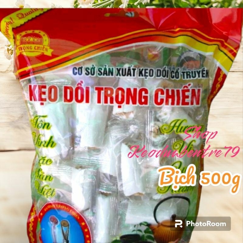 Kẹo dồi lạc vừng Trọng Chiến, kẹo kéo ( bịch 500g )
